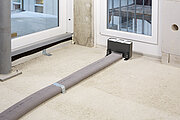 concrete, installation, house, building, pipe, mounting
