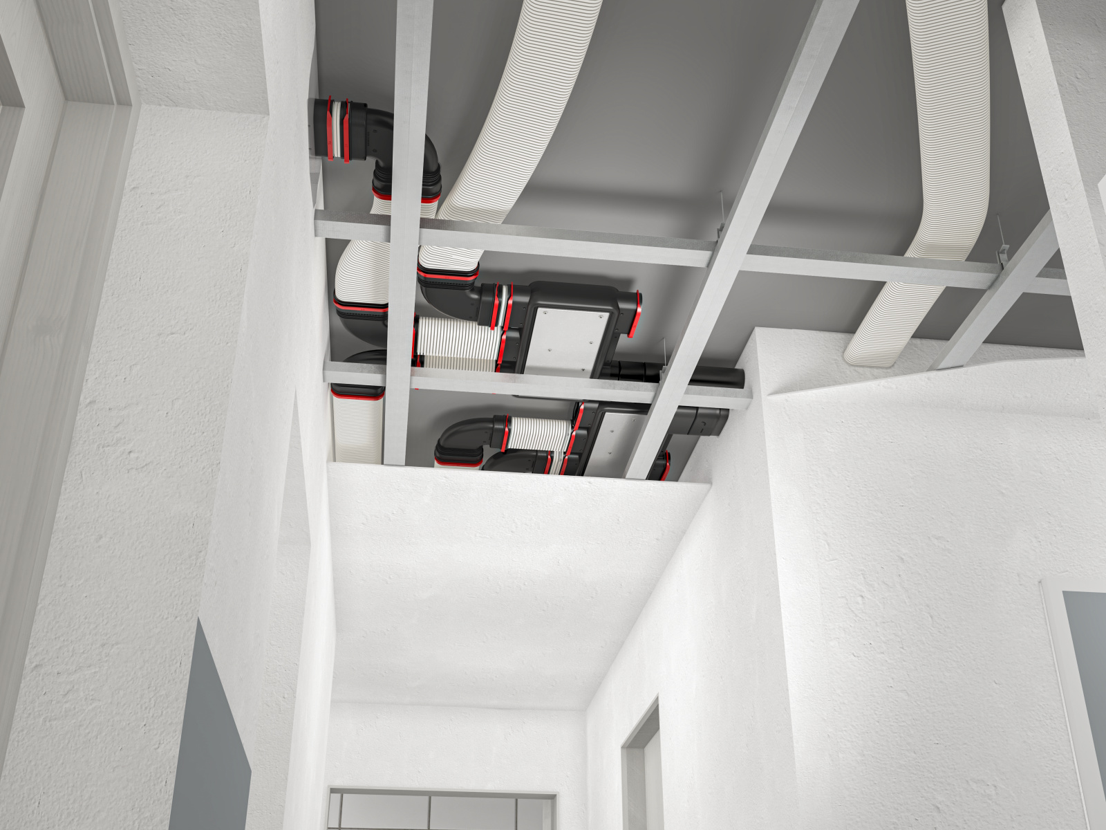 Rendering Zehnder ComfoAir Fit 100 Comfortable indoor ventilation 