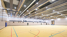 Zehnder ZFP, RHC, CP, Ceiling Panel, Zehnder, Reference, sports hall, foyer, Riedhalle, Steinheim an der Murr