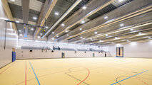 Zehnder ZFP, RHC, CP, Ceiling Panel, Zehnder, Reference, sports hall, foyer, Riedhalle, Steinheim an der Murr