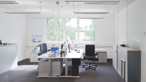Einlegesystem, lay-in system, Abgehängte Deckensysteme, suspended ceiling systems, Referenz, reference, DTB Frankfurt, Bild, image, Grafit, graphite, Closed ceilings