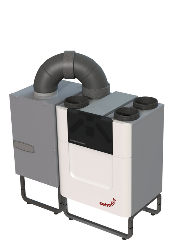 Cut-Out Zehnder ComfoFond-L Q TR Comfortable indoor ventilation 3D view