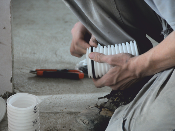 Reference ComfoTube DN160 Comfortable indoor ventilation Side view