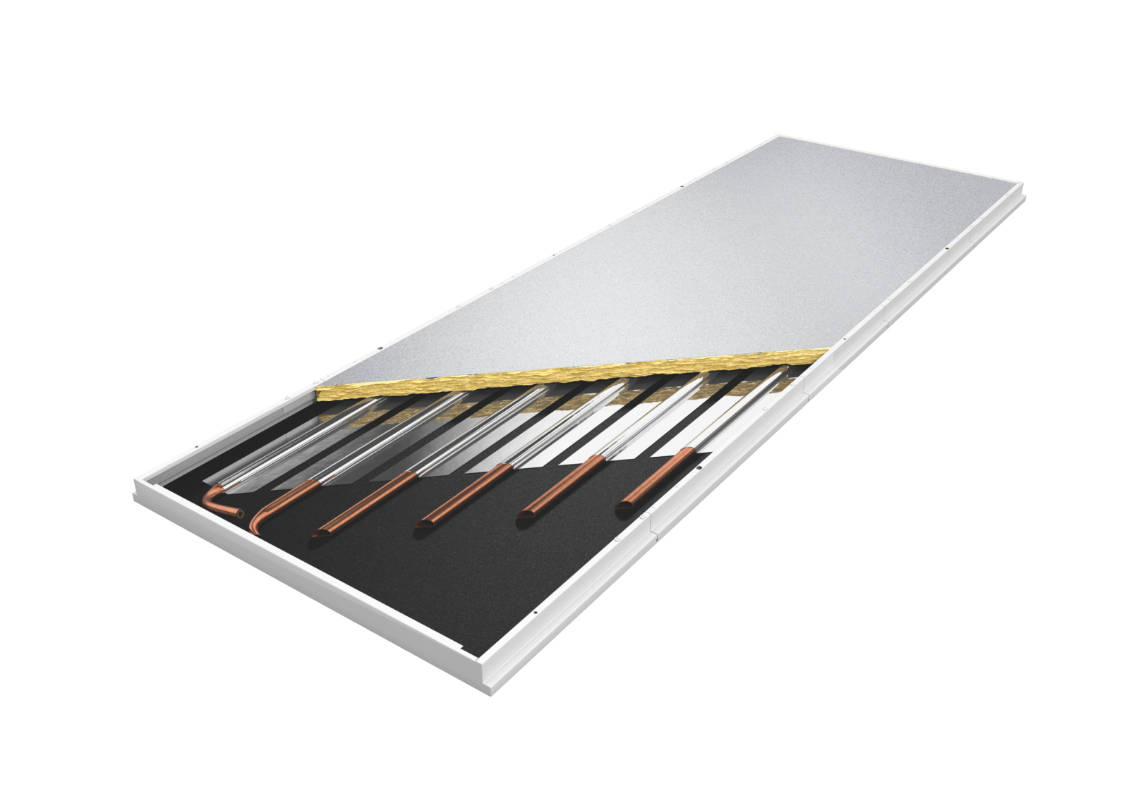 copper tube, steel sheet, insulation, aluminum