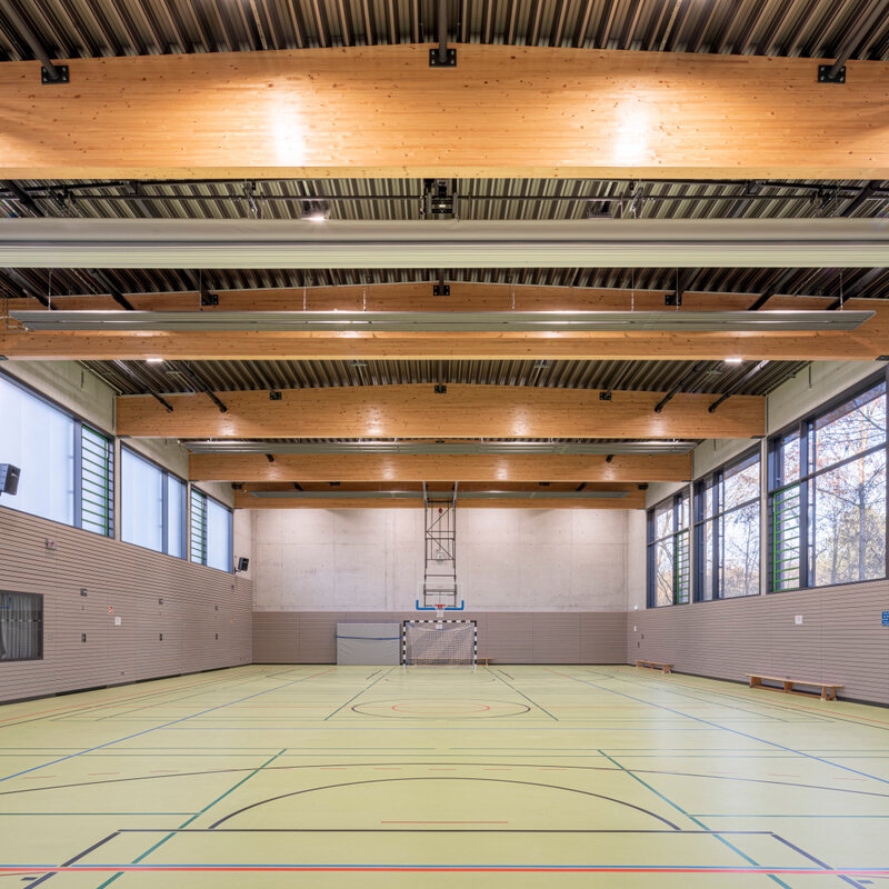 Zehnder ZFP, RHC, CP, Ceiling Panel, Zehnder, Reference, sports hall, foyer, Riedhalle, Steinheim an der Murr