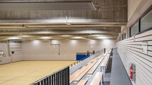 Zehnder ZFP, RHC, CP, Ceiling Panel, Zehnder, Reference, sports hall, foyer, Riedhalle, Steinheim an der Murr