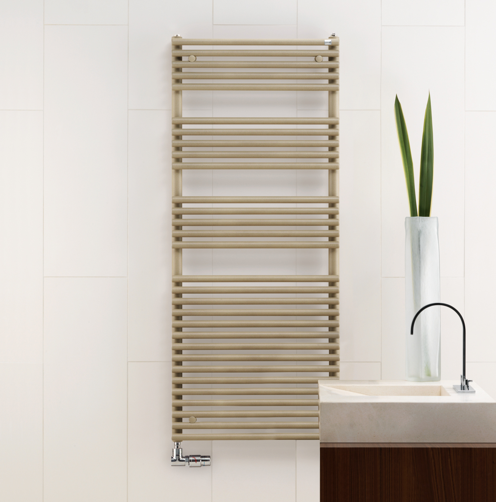 Rendering Zehnder Forma Spa - MX Decorative radiator Side view