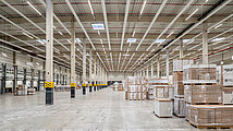 ZIP, radiant ceiling panel, reference, IKEA, Salzgitter, industrial hall, hall, warehouse, production hall
