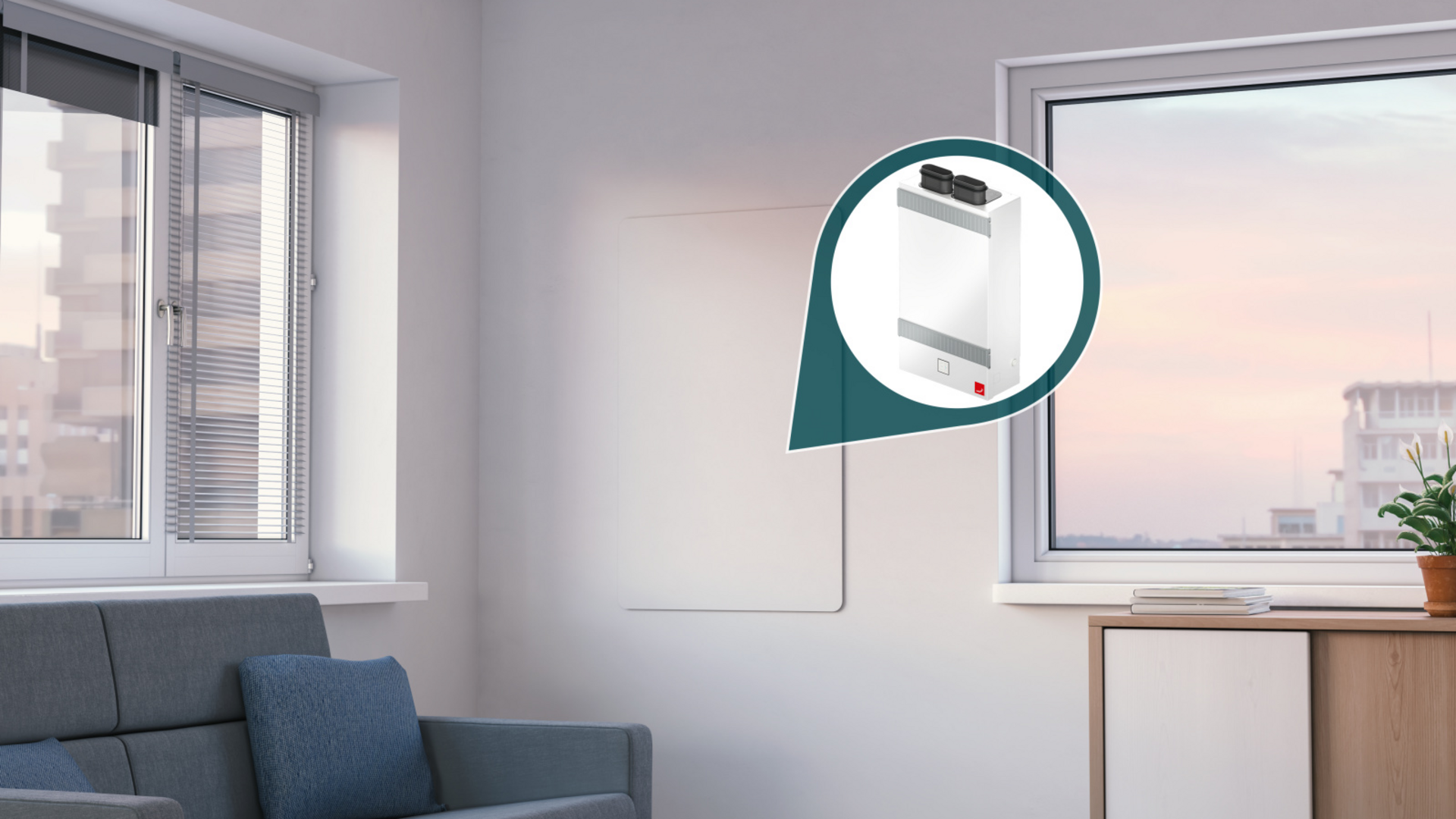 CA Fit 100, milieu, Livingroom, Design Cover, comfo Valve Luna,